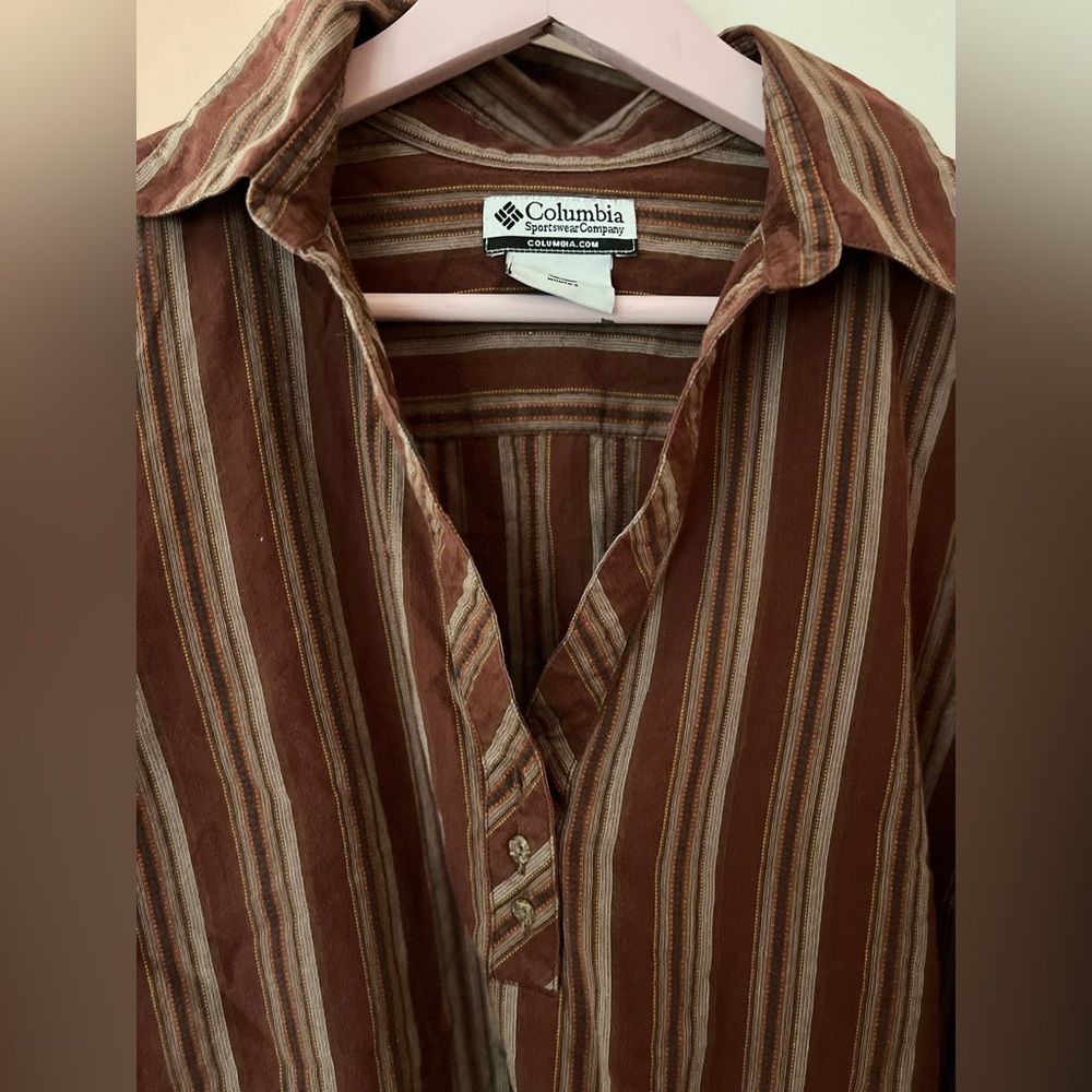 COLUMBIA VINTAGE SPIRE STRIPED WOMENS SHIRTS.